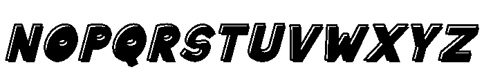 Vodka Soda Outline Shadow Ital Font UPPERCASE
