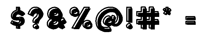 Vodka Soda Outline Shadow Font OTHER CHARS