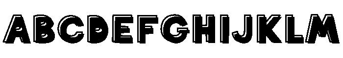 Vodka Soda Outline Shadow Font UPPERCASE