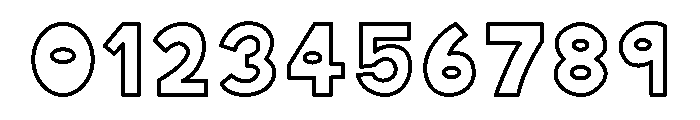 Vodka Soda Outline Font OTHER CHARS