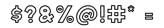 Vodka Soda Outline Font OTHER CHARS