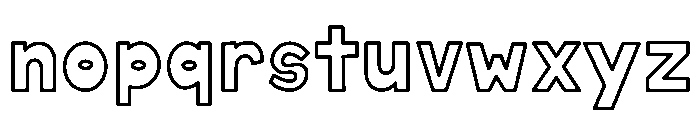 Vodka Soda Outline Font LOWERCASE