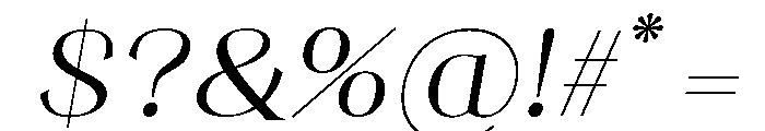 Voices Miracle Italic Font OTHER CHARS
