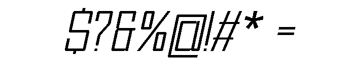 Voltera Thin Italic Font OTHER CHARS