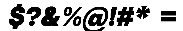 Vontica Sans Black Italic Font OTHER CHARS