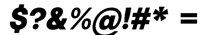 Vontica Sans Extra Bold Italic Font OTHER CHARS