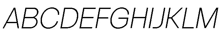 Vontica Sans Extra Light Italic Font UPPERCASE