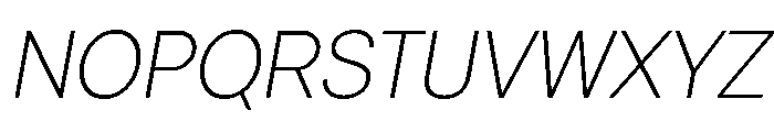 Vontica Sans Extra Light Italic Font UPPERCASE