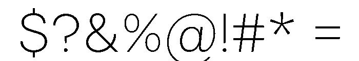 Vontica Sans Extra Light Font OTHER CHARS