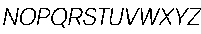 Vontica Sans Light Italic Font UPPERCASE