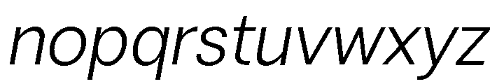 Vontica Sans Light Italic Font LOWERCASE