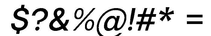 Vontica Sans Medium Italic Font OTHER CHARS