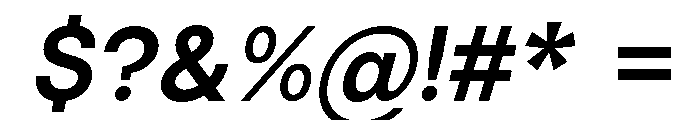 Vontica Sans Semi Bold Italic Font OTHER CHARS