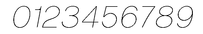 Vontica Sans Thin Italic Font OTHER CHARS