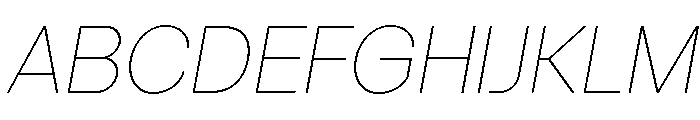 Vontica Sans Thin Italic Font UPPERCASE