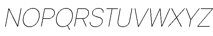 Vontica Sans Thin Italic Font UPPERCASE