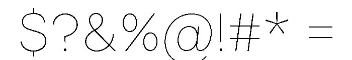 Vontica Sans Thin Font OTHER CHARS