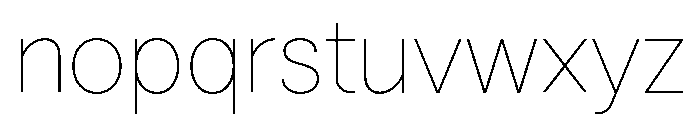 Vontica Sans Thin Font LOWERCASE