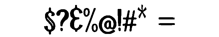 Vorl Font OTHER CHARS