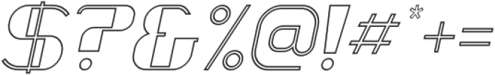 Vogan Outline Italic otf (400) Font OTHER CHARS