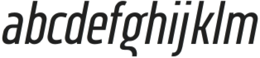 Vogie Condensed Italic otf (400) Font LOWERCASE