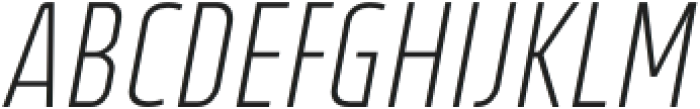 Vogie Extra Light Condensed Italic otf (200) Font UPPERCASE