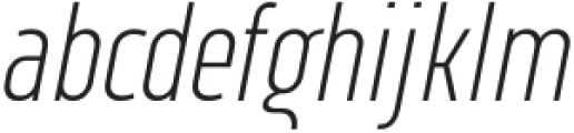 Vogie Extra Light Condensed Italic otf (200) Font LOWERCASE