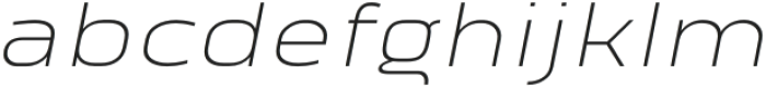 Vogie Extra Light Expanded Italic otf (200) Font LOWERCASE