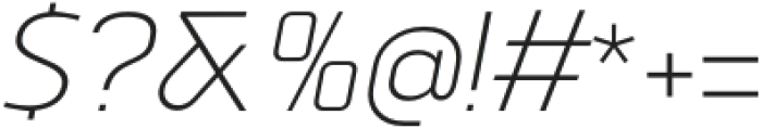 Vogie Extra Light Italic otf (200) Font OTHER CHARS