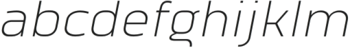 Vogie Extra Light Italic otf (200) Font LOWERCASE