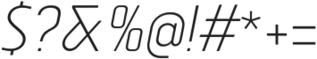 Vogie Extra Light Narrow Italic otf (200) Font OTHER CHARS
