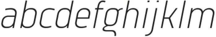 Vogie Extra Light Narrow Italic otf (200) Font LOWERCASE