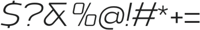 Vogie Light Expanded Italic otf (300) Font OTHER CHARS