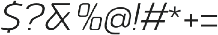 Vogie Light Italic otf (300) Font OTHER CHARS