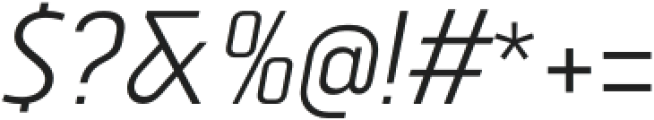 Vogie Light Narrow Italic otf (300) Font OTHER CHARS