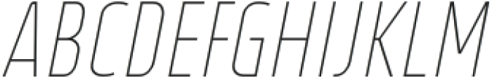 Vogie Thin Condensed Italic otf (100) Font UPPERCASE