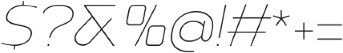 Vogie Thin Expanded Italic otf (100) Font OTHER CHARS