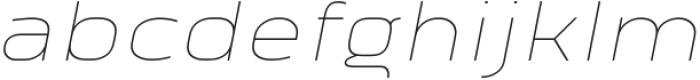 Vogie Thin Expanded Italic otf (100) Font LOWERCASE