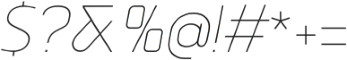 Vogie Thin Italic otf (100) Font OTHER CHARS