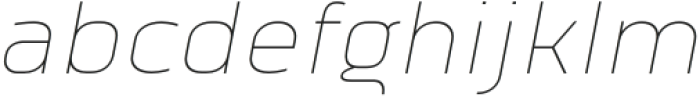 Vogie Thin Italic otf (100) Font LOWERCASE