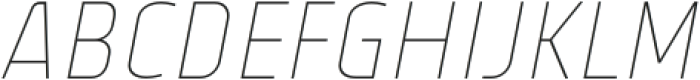 Vogie Thin Narrow Italic otf (100) Font UPPERCASE