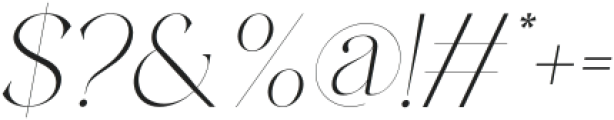 Vogre Gustews Thin Italic otf (100) Font OTHER CHARS