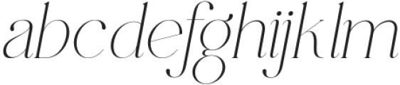 Vogre Gustews Thin Italic otf (100) Font LOWERCASE