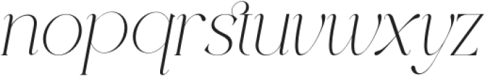 Vogre Gustews Thin Italic otf (100) Font LOWERCASE