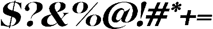 Volkys Serif Bold Italic otf (700) Font OTHER CHARS