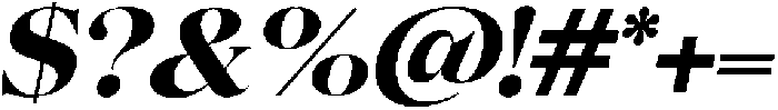 Volkys Serif Extra Bold Italic otf (700) Font OTHER CHARS