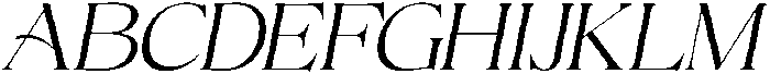 Volkys Serif Extra Light Italic otf (200) Font UPPERCASE