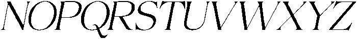 Volkys Serif Extra Light Italic otf (200) Font UPPERCASE