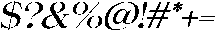 Volkys Serif Italic otf (400) Font OTHER CHARS
