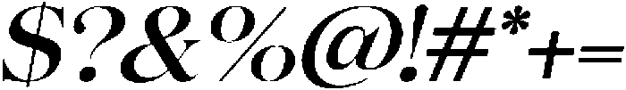 Volkys Serif Medium Italic otf (500) Font OTHER CHARS